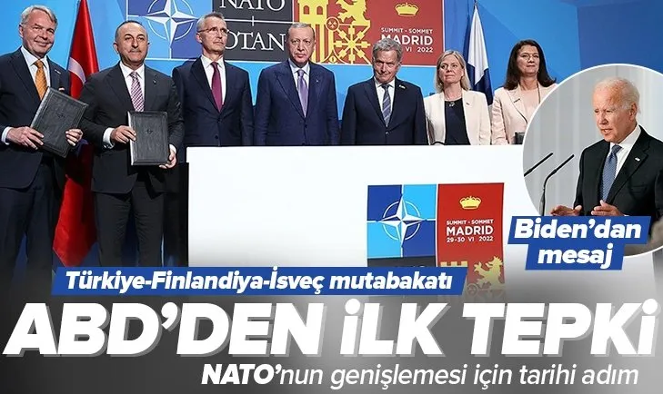 Biden’dan Türkiye-Finlandiya-İsveç arasında imzalanan mutabakat için tebrik