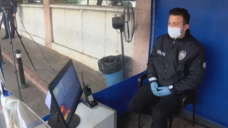 Polisten koronavirüs önlemi! 39 polis merkezi girişine termal kamera kuruldu