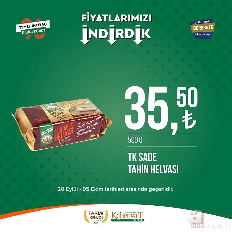 Tarım kredi market indirimleri 3 gün sonra bitiyor! 22.25 TL'ye Kırımızı Mercimek, 23.90 TL'ye dev Kağıt Havlu, 99.90 TL'ye Tuvalet Kağıdı, 114 TL'ye yer alıyor 17