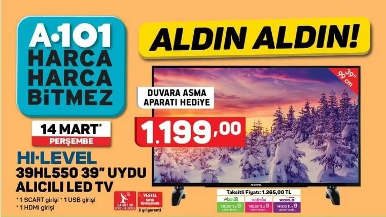 a101 aktuel urunler katalogu 14 mart ve