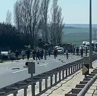 TEMde can pazarı! Hafriyat kamyonu araçları biçti