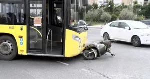 İETT otobüsü yine kaza yaptı!