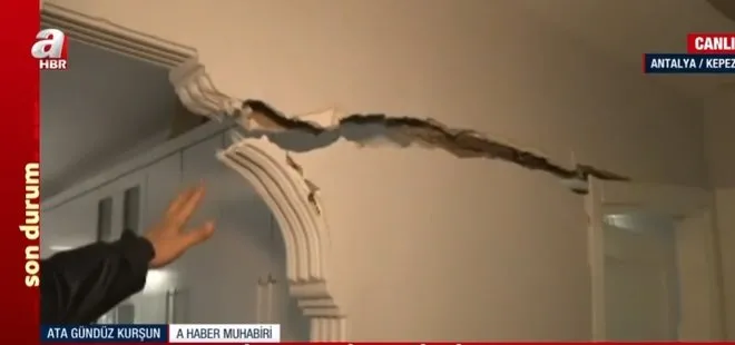 Antalya’ya 13 saatte 3 aylık yağış düştü! Kepez’de 4 katlı binanın zemininde çökme yaşandı