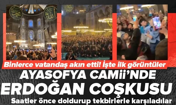 Başkan Erdoğan akşam namazını Ayasofya Camii’nde eda etti! Vatandaşlardan yoğun ilgi...