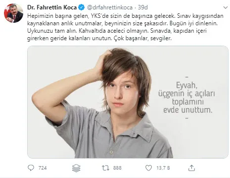 Sağlık Bakanı Fahrettin Koca'dan öğrencilere 'YKS' önerisi - 1