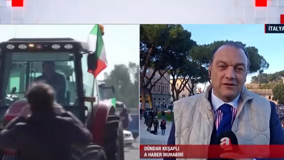 İtalya'nın başkenti Roma'nın simge meydanında protesto! Çiftçilerden korkunç ifadeler | A Haber bölgede