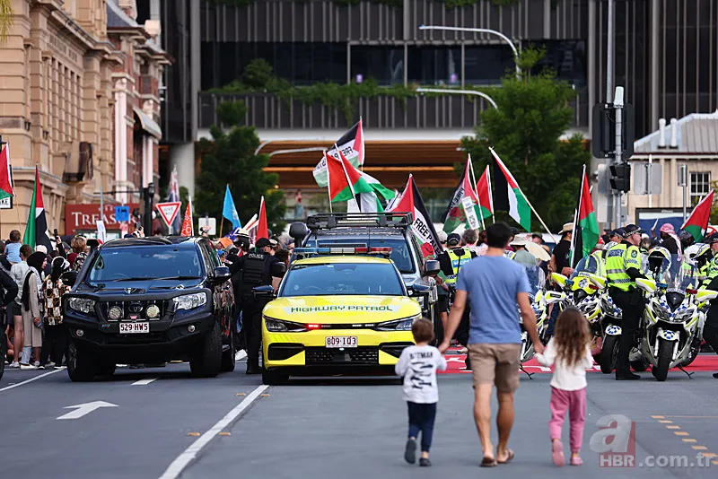 Avustralya'da 10 binler Gazze için ayaklandı! 13