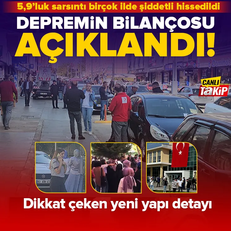 5,9’luk depremin bilançosu açıklandı