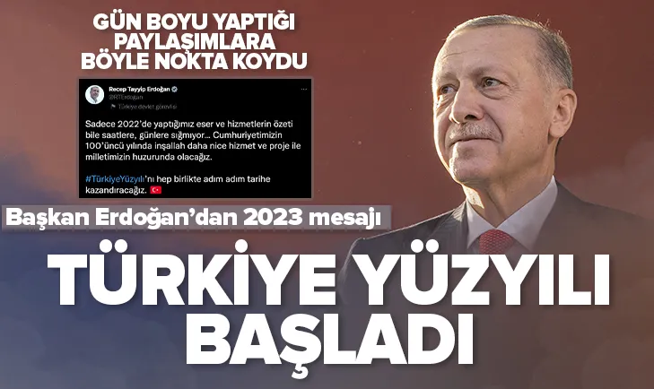 Başkan Erdoğandan yeni yıl mesajı!