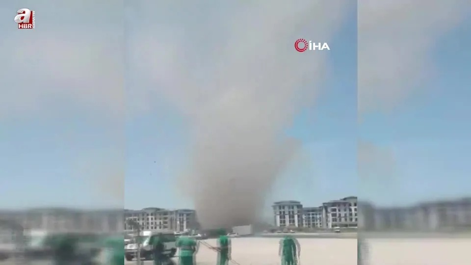 Bursa’da hortum paniği kamerada