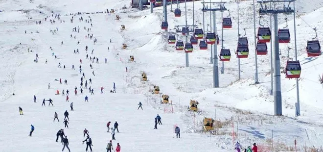 Erciyes Kayak Merkezi’nde yoğunluk!