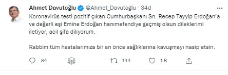 Başkan Recep Tayyip Erdoğan’ın koronavirüs testi pozitif çıktı