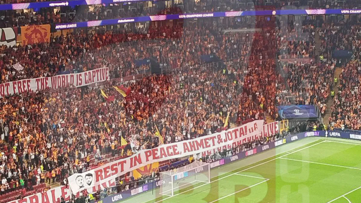 Galatasaray taraftarı Ahmet Çalık ve Jota'yı unutmadı