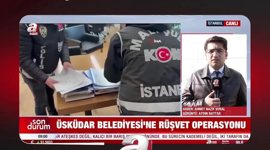 ÜSKÜDAR BELEDİYESİ'NE RÜŞVET OPERASYONU