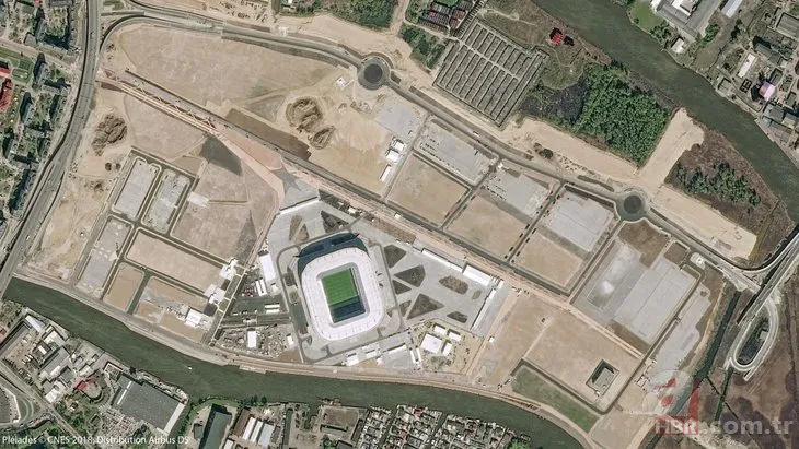 2018 Dünya Kupası’na ev sahipliği yapacak stadyumlar uzaydan görüntülendi