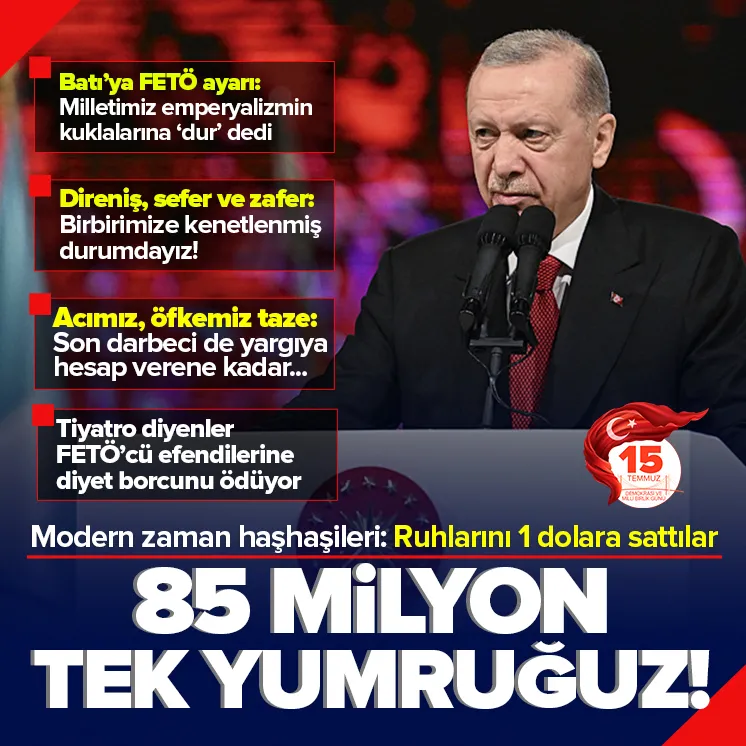 Başkan Erdoğan 15 Temmuz programında konuştu
