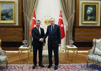 Ankara'da kritik görüşme: Başkan Erdoğan IKBY Başbakanı Barzani'yi kabul etti