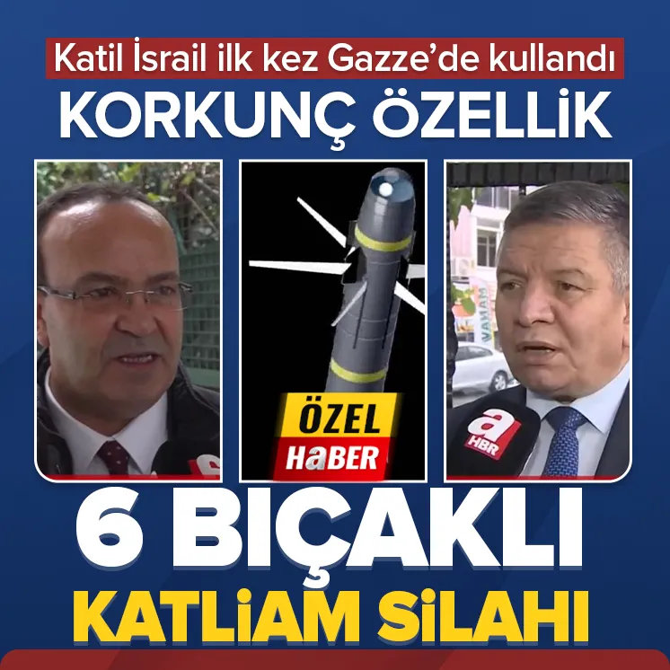 Katil İsrail’in 6 bıçaklı füzesi
