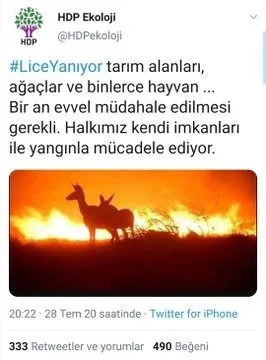 Tele1 ve HDP'den Lice'deki yangın hakkında algı operasyonu - 1