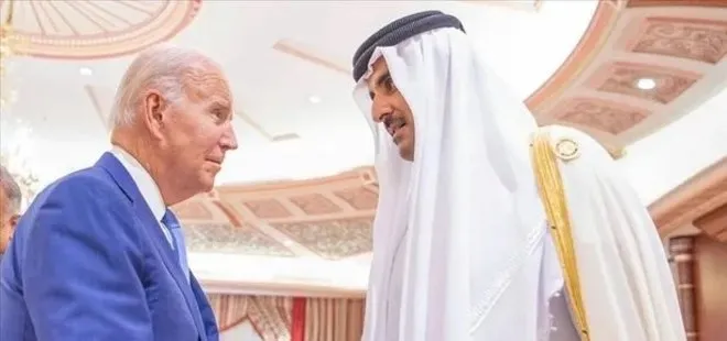 ABD Başkanı Joe Biden Katar Emiri Şeyh Temim bin Hamed Al Sani ile görüştü