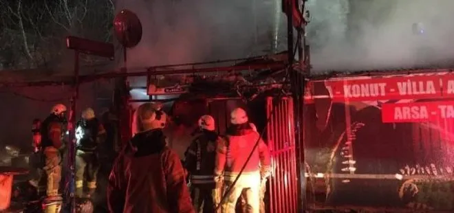Arnavutköy’de kahvaltı salonu alev alev yandı