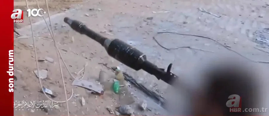 El Kudüs Tugayları Gazze'de katil İsrail'in tankını böyle imha etti! Cephe hattından sıcak görüntüler 7