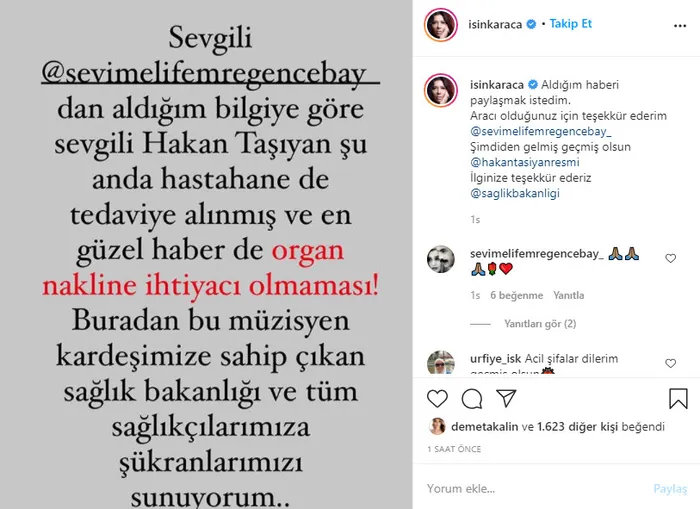 Hastaneye kaldırılan Hakan Taşıyan’dan güzel haber