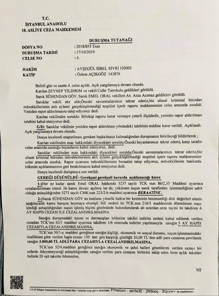 Seçim günü başörtülü görevliye alçak saldırıda bulunan sanığa ceza! - 2