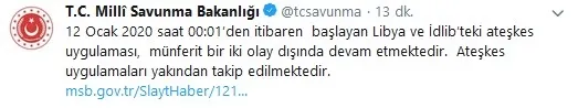 Milli Savunma Bakanlığından Libya ve İdlib açıklaması - 1