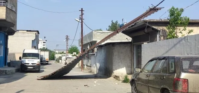 Gaziantep’i fırtına vurdu! Bazı evlerin çatısı hasar gördü