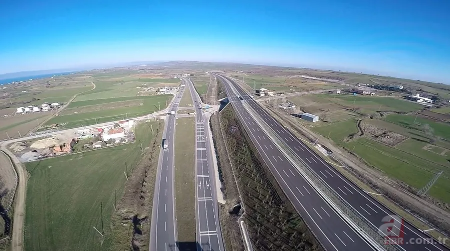Tekirdağ- Çanakkale Otoyolu’nun son hali paramotor uçuşuyla görüntülendi: Gerçekten çok güzel olmuş 7
