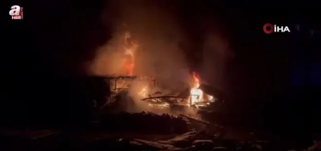 Tokat’ta geceyi aydınlatan yangın korkuttu