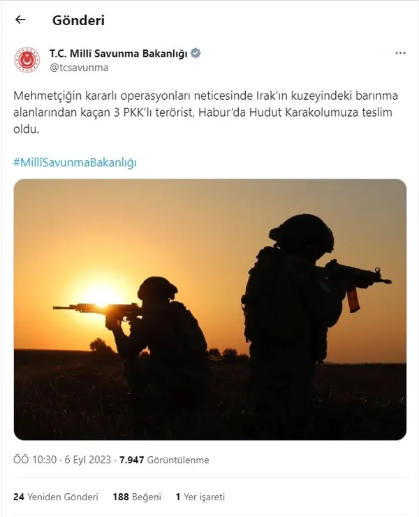 Son dakika | 3 PKK'lı terörist teslim oldu - 1