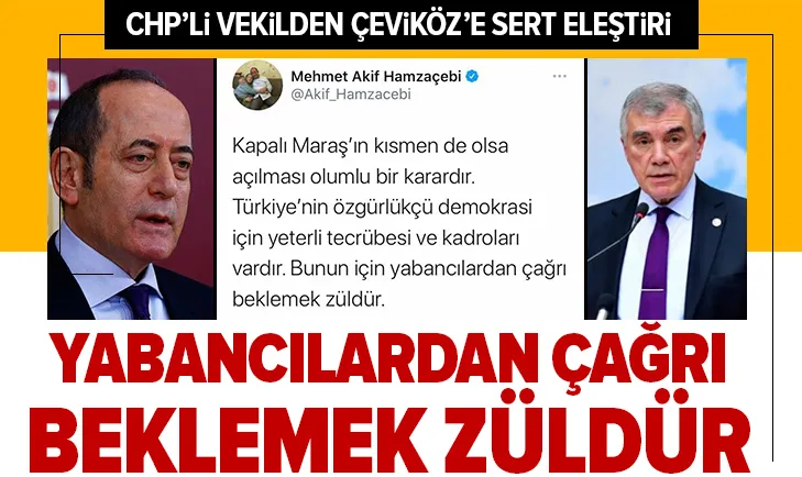 CHP'li vekil Hamzaçebi'den Çeviköz'e eleştiri