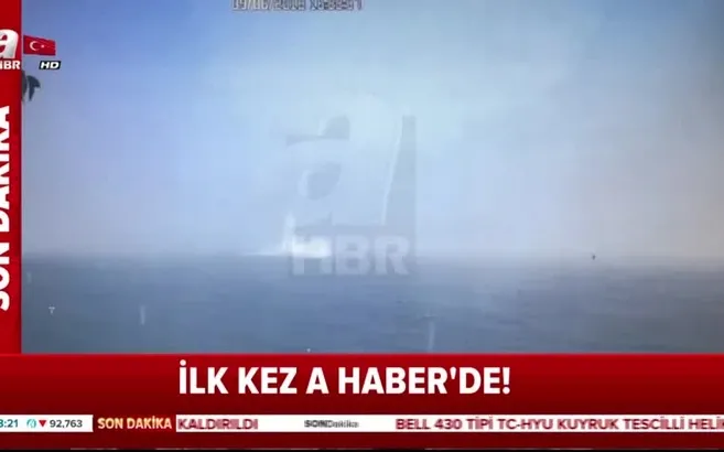 Helikopter denize böyle düştü!