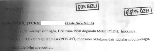 Skandal bir kararla tahliye olan sonra tekrar tutuklanan Metin İyidil'in MİT belgesi ortaya çıktı - 1