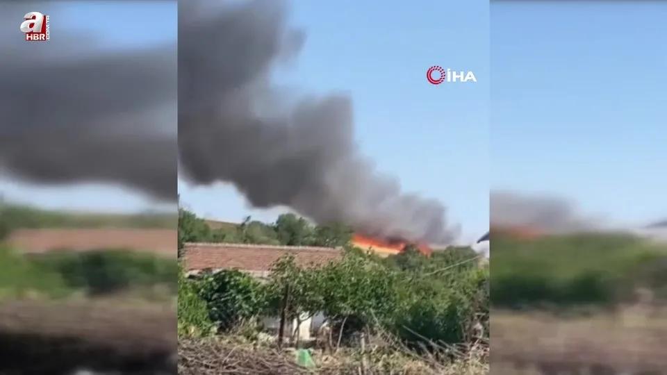Yerleşim yerine yaklaşan alevler korkuttu