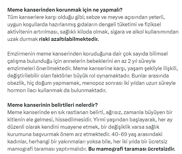 Bakan Fahrettin Koca’dan meme kanseri açıklaması | Meme kanserinin belirtileri nelerdir? Teşhisi nasıl konur?