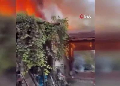 Amasya’da tek katlı ev kül oldu