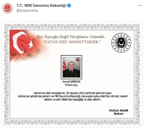 Başkan Erdoğan şehit Uzman Çavuş İsmail Şebelek'in ailesine başsağlığı diledi - 1