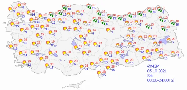 1633098862696.png Meteoroloji'den başta İstanbul olmak üzere çok sayıda ile sağanak yağış ve kuvvetli fırtına uyarısı! İstanbul Ankara İzmir'de bu hafta hava durumu nasıl olacak? - 10