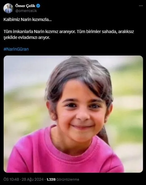 turkiye-gunlerdir-narini-ariyor-cember-daraldi-kisa-sure-icinde-bulacagiz-i-1-kisi-gozaltinda-bakan-tunctan-fl-1724874935728.jpeg AK Parti Sözcüsü Ömer Çelik'ten Narin Güran paylaşımı