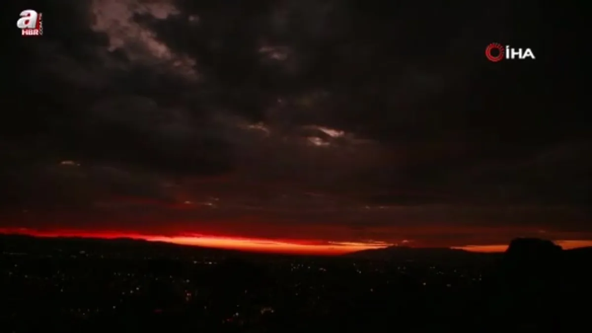 Afyonkarahisar'da gün doğumu manzarası mest etti