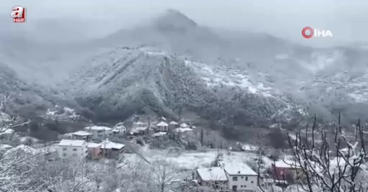 Sinop'un yüksek kesimleri karla kaplandı