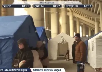 Beyrut'ta stadyuma çadırlar kuruldu