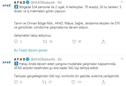 Son dakika: AFAD'da Hatay'daki yangınla ilgili flaş açıklama - 1