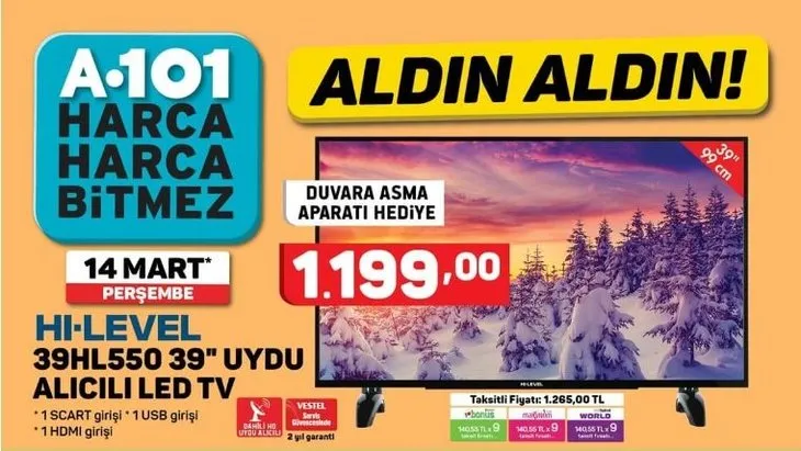 A101 aktüel ürünler kataloğu 14 Mart ile şok fiyatlar! A101 indirimli ürünler kataloğunda neler var?
