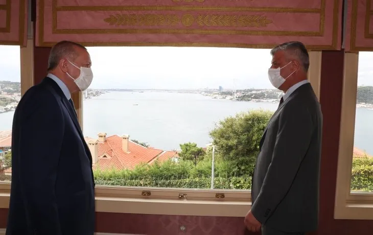 Başkan  Erdoğan Kosova Cumhurbaşkanı Taçi ile bir araya geldi