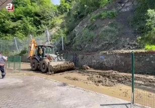 Şehirlerarası terminalinde heyelan