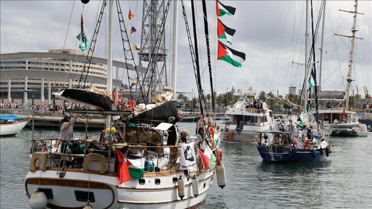Küresel Sumud Filosu Gazze'ye doğru yola çıktı! Türk aktivist A Haber'de: Direnmeye ve vazgeçmemeye devam edeceğiz